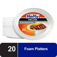 thumbnail image 1 of Hefty Deluxe Extra Strong & Deep Foam Platters, Oval, White, 10x12 Inch, 20 Count, 1 of 6