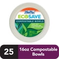 thumbnail image 1 of Hefty ECOSAVE Compostable Paper Bowls, 16 Ounce, 25 Count, 1 of 9