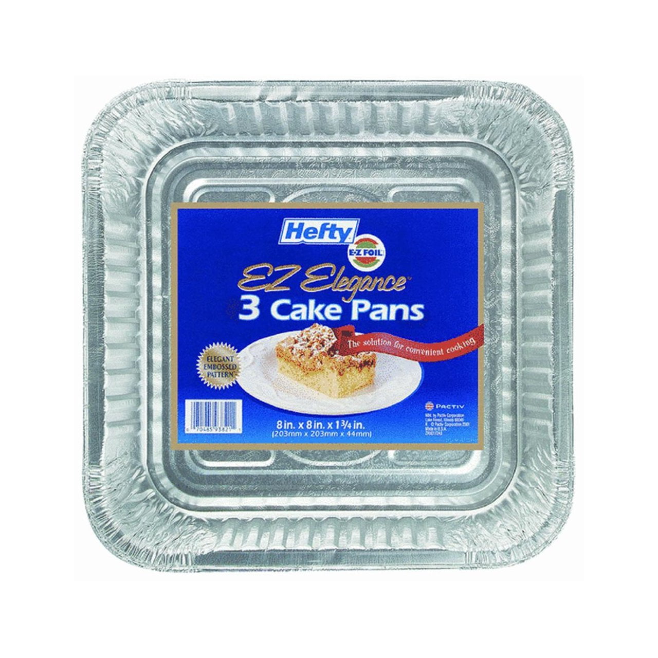 Hefty EZ FOIL/REYNOLDS 00Z93821 3Pack Square Foil Cake Pan