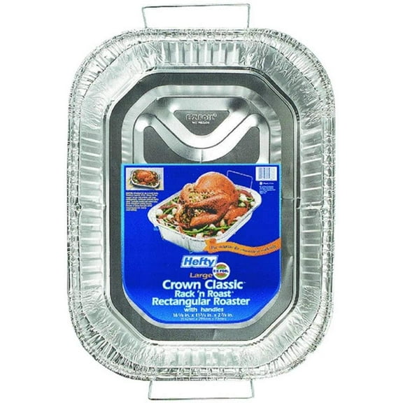 EZ Foil Rack 'N' Roast Roaster Pan with Handles Z01986 Pack of 12