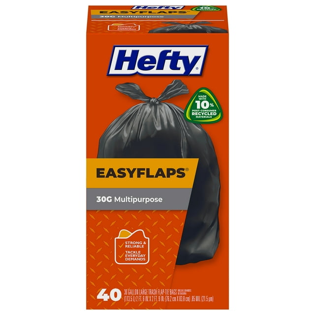 Find Your Perfect Hefty Easy Flaps Multipurpose Large Trash Bags, 30
