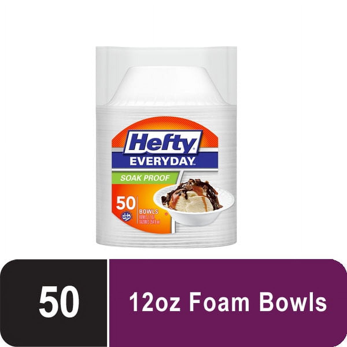 Stock Your Home Plastic Party Bowls (50 Pack) 12 Oz Elegant