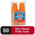 thumbnail image 1 of Hefty Everyday Easy Grip Plastic Cups, Orange, 18 oz, 50 count, 1 of 3