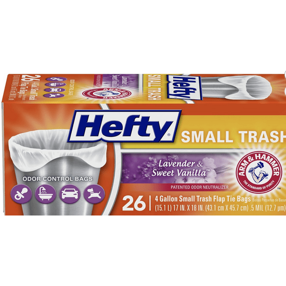Hefty Flap Tie Lavender & Sweet Vanilla 4 pack