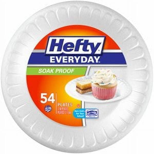 Hefty Foam Plates, SoakProof, 7In., 54Ct. 1 Pack