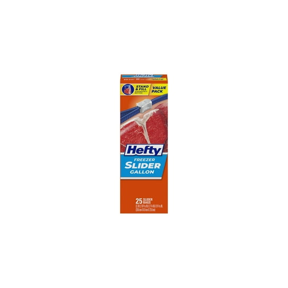 Hefty Gallon Freezer Storage Slider Bags (Pack of 12)