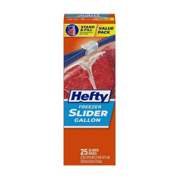 Hefty Gallon Freezer Storage Slider Bags (Pack of 3)