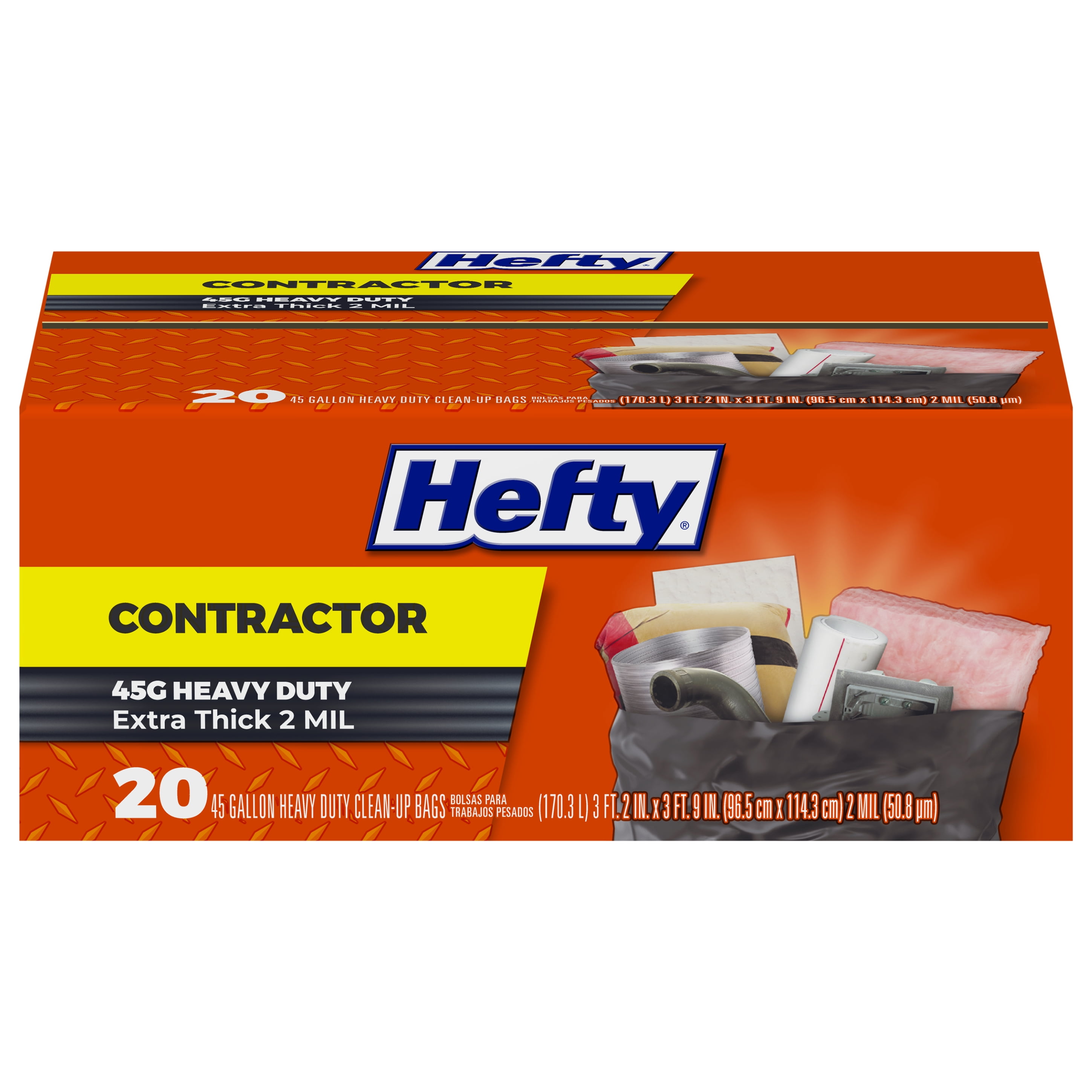 Heavy-duty Contractor Flap-tie Trash Bags - 45 Gallon/24ct - Up & Up™ :  Target