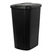 Hefty Kitchen Trash Can, 13.3 Gallon Plastic Touch Top Garbage Bin with Push Button Lid, Black