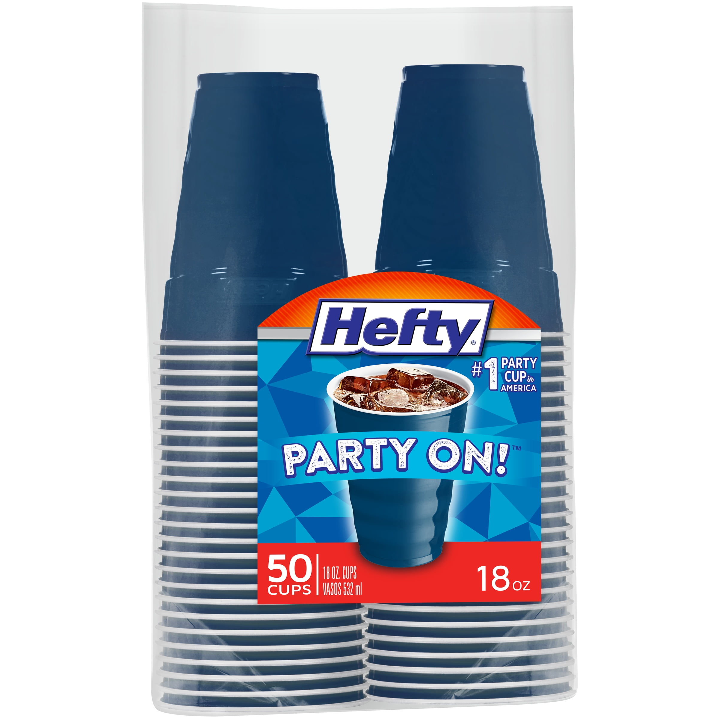  Hefty Marine Blue 18 Ounce Party Cups, 120 Count : Health &  Household
