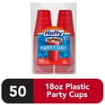 thumbnail image 1 of Hefty Party On Disposable Plastic Cups, Red, 18 oz, 50 Count, 1 of 8