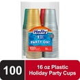 thumbnail image 1 of Hefty Party On Disposable Plastic Party Cups, Holiday Assorted Colors, 16 oz., 100 Count, 1 of 6