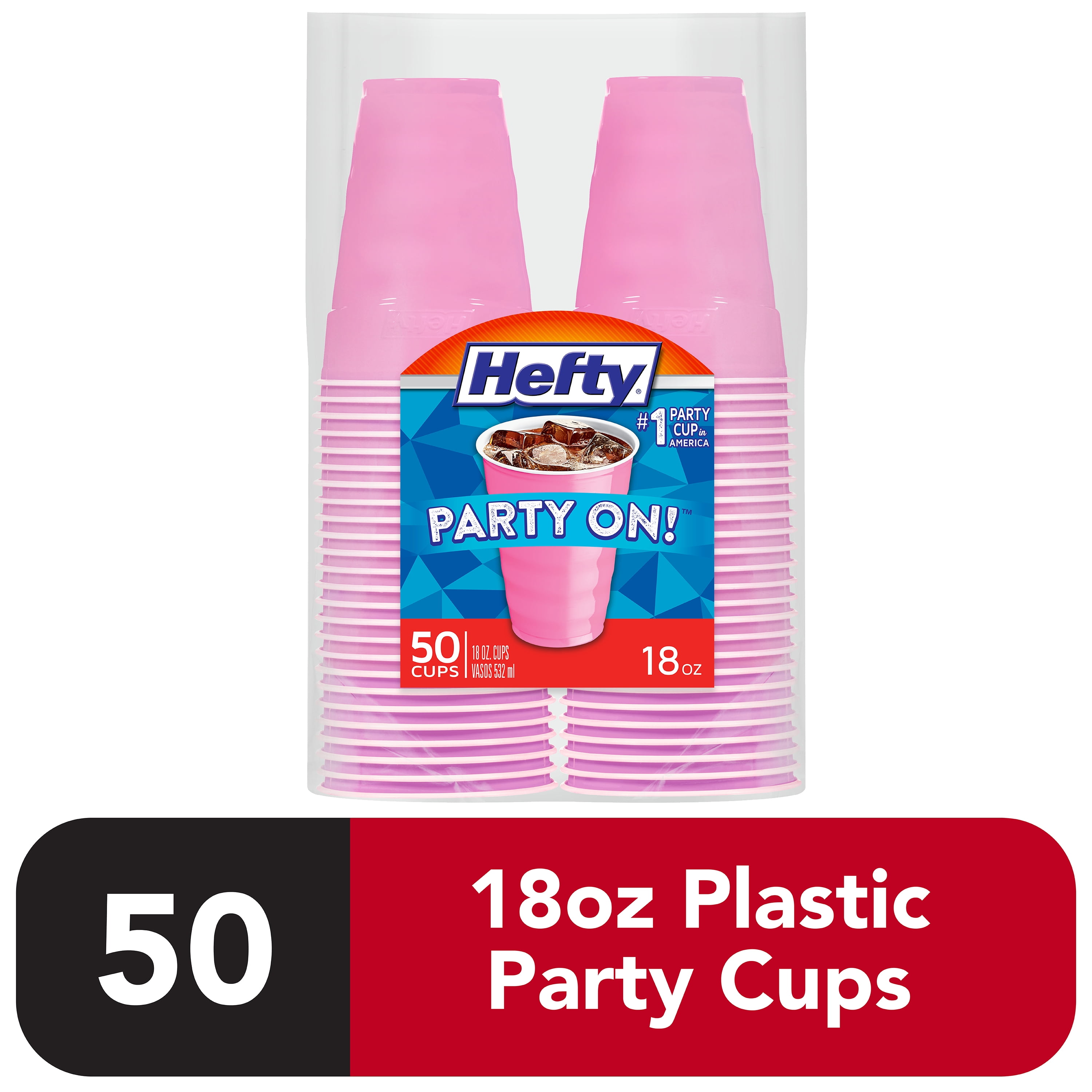 18 oz. Plastic Cups - Pastel Blue 50 ct.