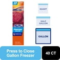 thumbnail image 1 of Hefty Press to Close Gallon Freezer Bags, 40 Count, 1 of 10