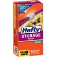 thumbnail image 1 of Hefty Quart Size Storage Slider Bags 40 ea (Pack of 2), 1 of 1
