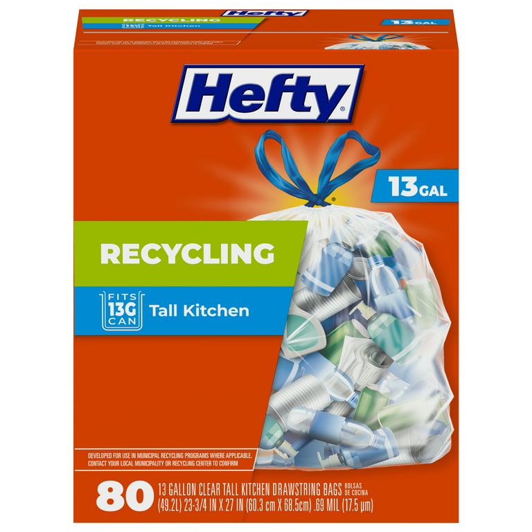 Idotry Clear 13 Gallon Tall Kitchen Trash Bags, 100 Counts Clear Waste  Basket Liners