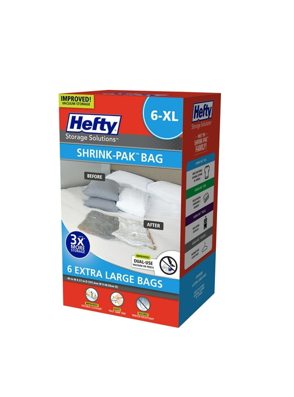 Hefty Vacuum Storage Bags in Closet Organizers