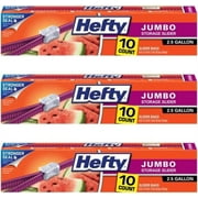 Hefty Slider Bag, Jumbo, 2.5 Gallon,10 Count Pack - 3