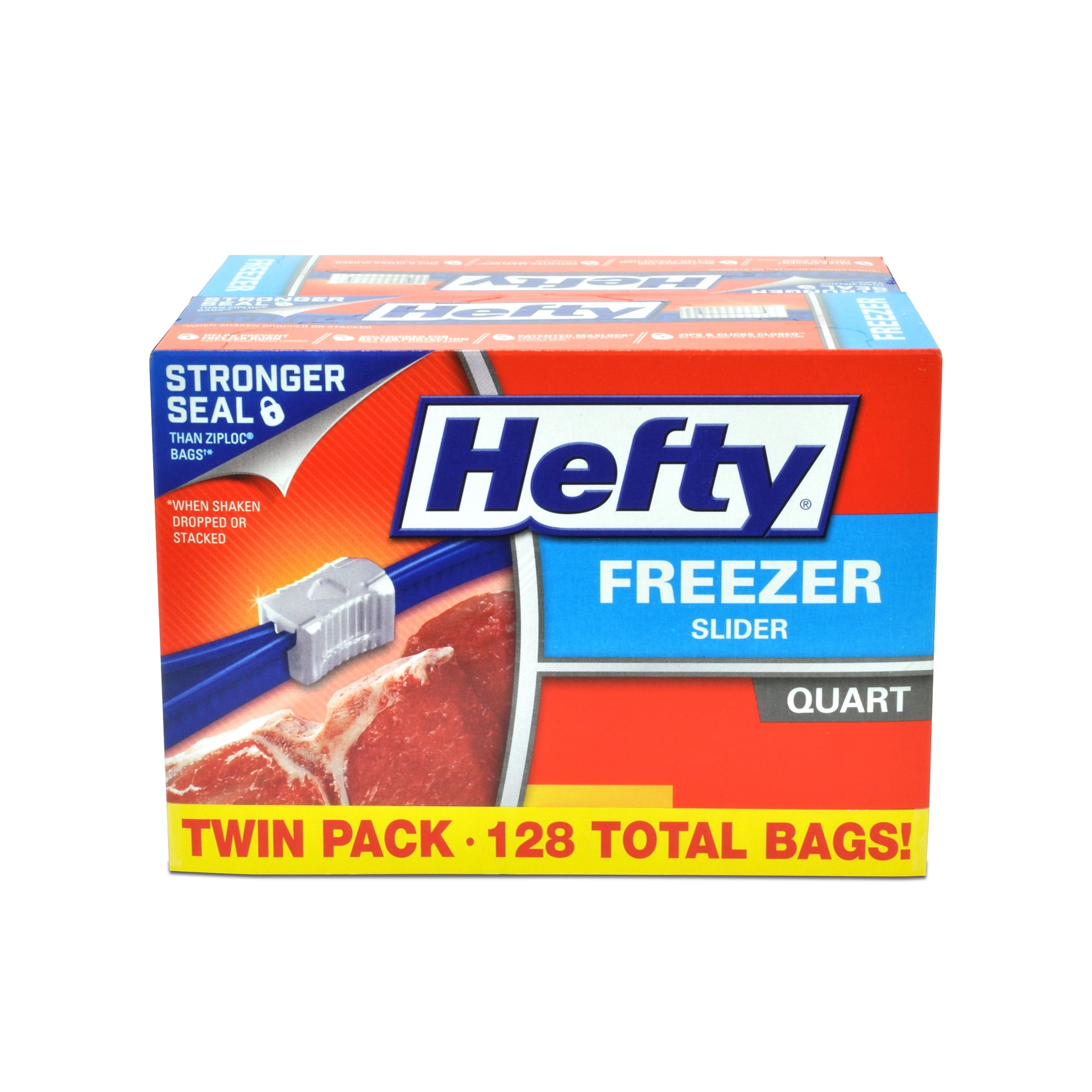Hefty Slider Freezer Food Bags (Quart, 128 Count)