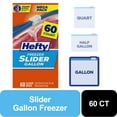 thumbnail image 1 of Hefty Slider Gallon Freezer Bags, 60 Count, 1 of 10