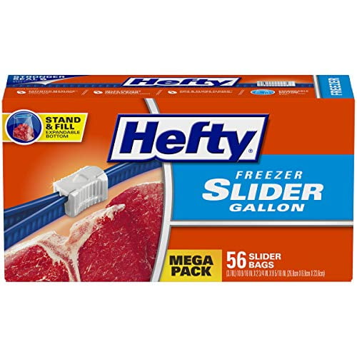 Hefty Slider Freezer Storage Bags, Gallon Size, 60 Count - Walmart