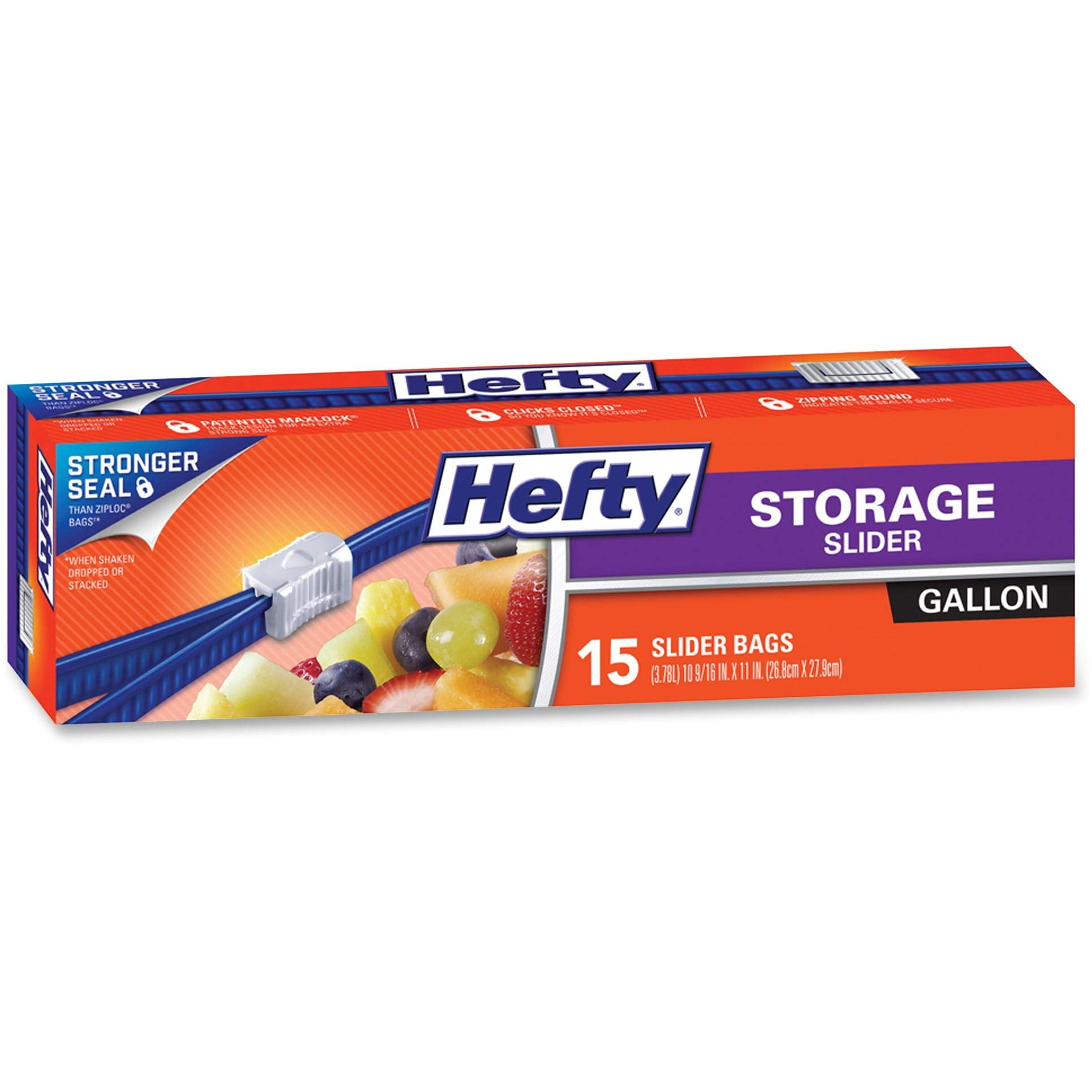 Hefty Slider Gallon Size Storage Bags (Pack of 4)