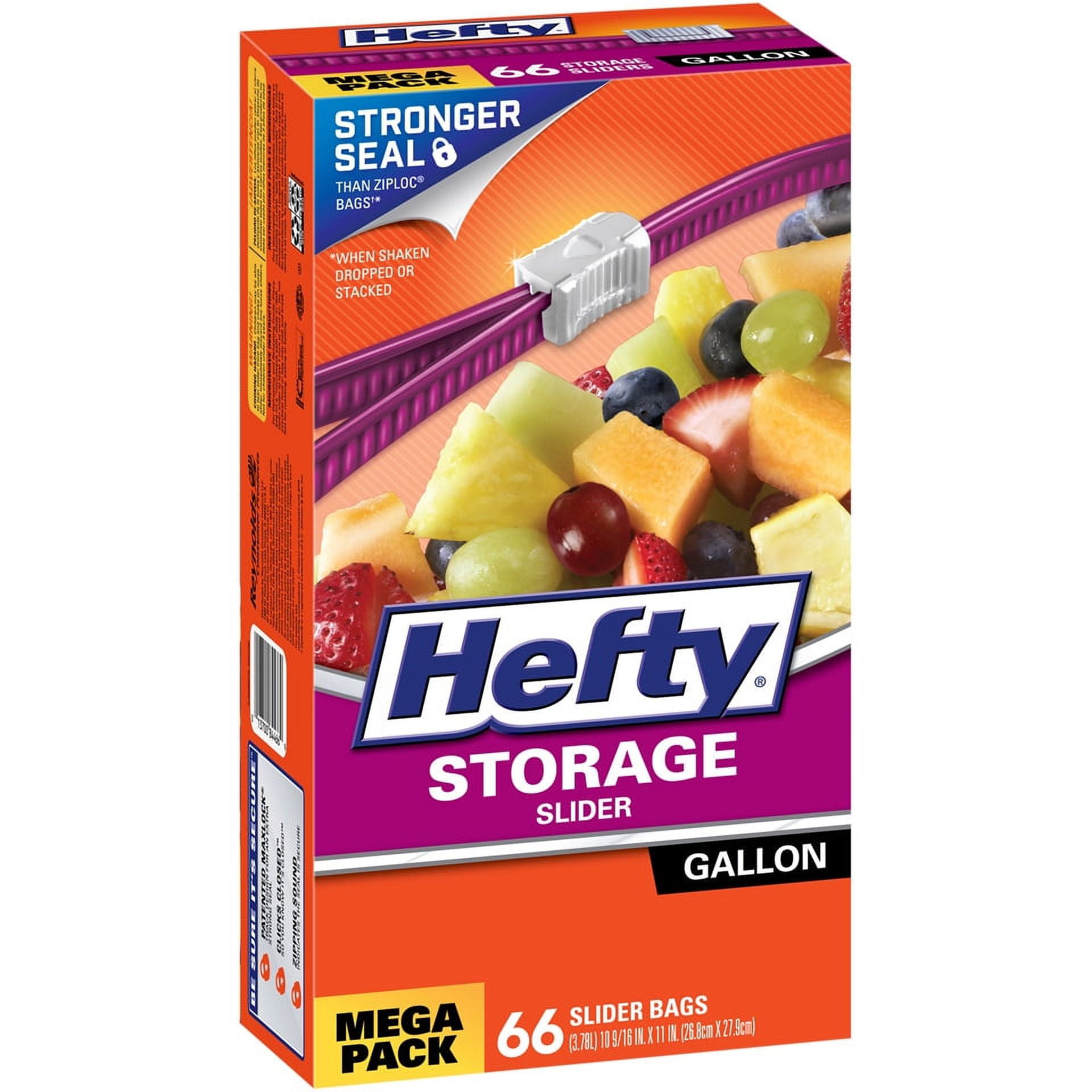  Hefty Slider Storage Bags, Gallon Size, 66 Count : Home &  Kitchen