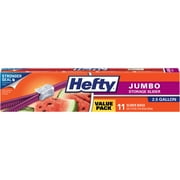 Hefty Slider Jumbo 2.5 Gallon Size Storage Bags