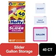 thumbnail image 1 of Hefty Slider Kitchen Storage Bags, gallon Size, 40 Count, 1 of 8
