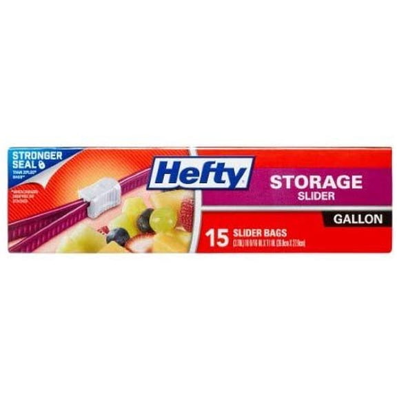 Hefty Slider Storage Bags Pack of 4