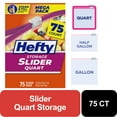 thumbnail image 1 of Hefty Slider Quart Storage Bags, 75 Count, 1 of 9