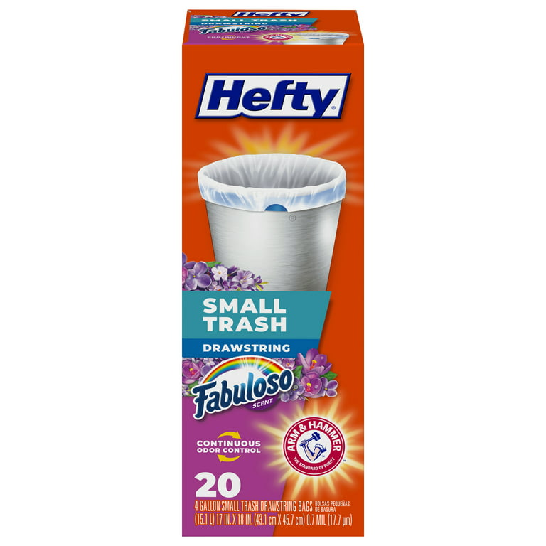 https://i5.walmartimages.com/seo/Hefty-Small-Garbage-Bags-Drawstring-Fabuloso-Scent-4-Gallon-20-Count_78aa82e8-8a62-4413-8fc3-bed34bede727.6764c78faa5702d0e3bf35c12715714e.jpeg?odnHeight=768&odnWidth=768&odnBg=FFFFFF