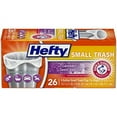 thumbnail image 1 of Hefty Small Garbage Bags, Flap Tie, Lavender & Sweet Vanilla Scent, 4 Gallon, 26 Count, 1 of 3