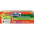 thumbnail image 1 of Hefty Small Kitchen Composting Bags, 2.6 Gallon, 25 Count, 1 of 2