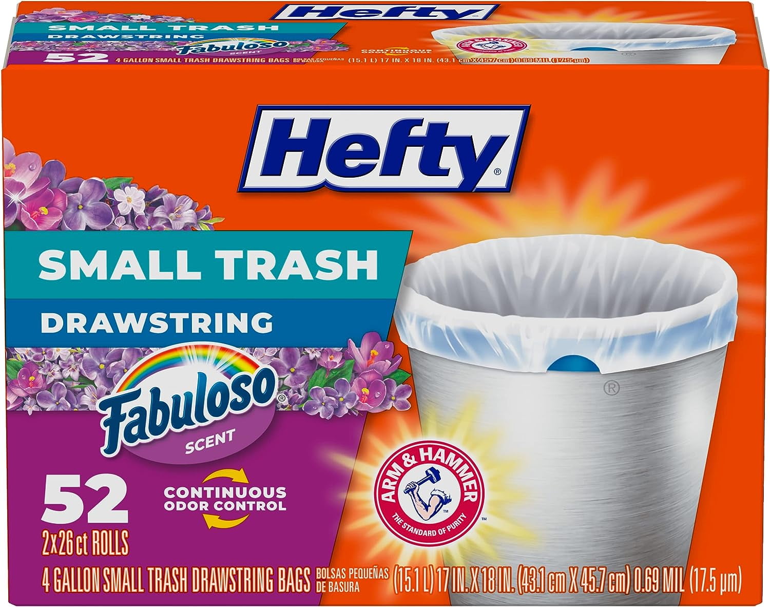 Hefty Small Trash Bags - Lavender & Sweet Vailla scent for Sale in Colton,  CA - OfferUp