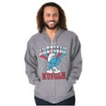thumbnail image 1 of Hefty Smurf American Muscle USA Unisex Plus Size Zip Hoodie Brisco Brands 3X, 1 of 5