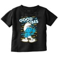 thumbnail image 1 of Hefty Smurf Good Vibes Graffiti Drip Toddler Boy Girl T Shirt Infant Toddler Brisco Brands 6M, 1 of 5