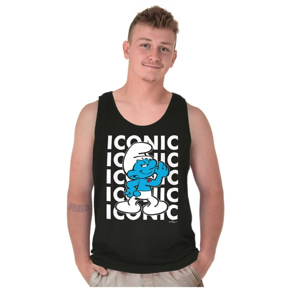 Hefty Smurf Iconic Retro Cartoon Tank Top T Shirts Men Women Brisco Brands S