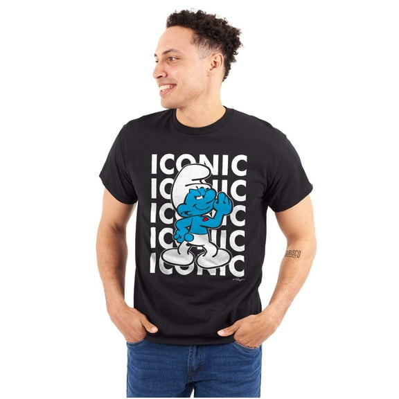 Hefty Smurf Iconic Retro Cartoon Unisex Plus Size Graphic Tee Brisco Brands 2X