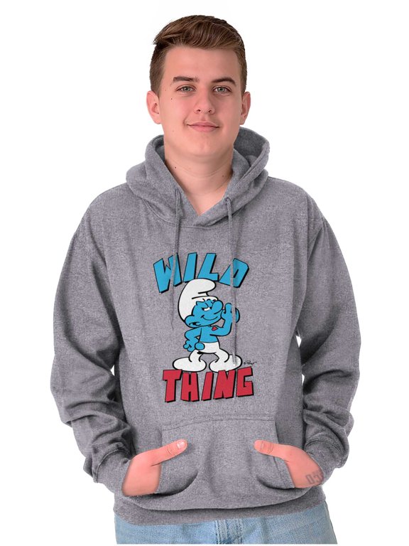 Hefty Smurf Tattooed Wild Thing Funny Hoodie Sweatshirt Women Men Brisco Brands S