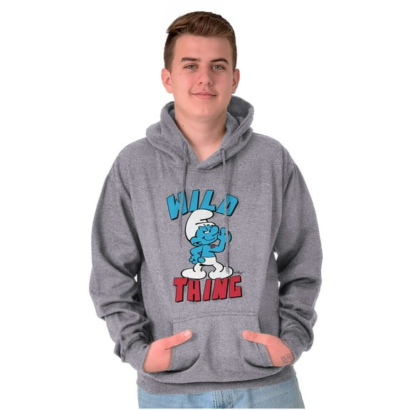 Hefty Smurf Tattooed Wild Thing Funny Hoodie Sweatshirt Women Men Brisco Brands S