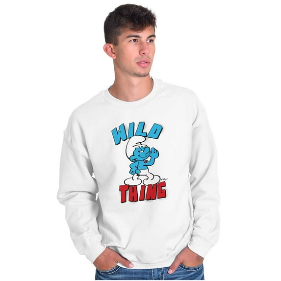 Hefty Smurf Tattooed Wild Thing Funny Unisex Plus Size Sweatshirt Brisco Brands 4X