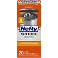 thumbnail image 1 of Hefty Steel Custom Fit G Size Drawstring Trash Bags, Black, Unscented, 8 Gallon, 20 Count, 1 of 3
