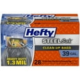 thumbnail image 1 of Hefty Steelsak Heavy Duty Large Trash Bags, Black, Unscented, 39 Gallon, 28 Count, 1 of 4