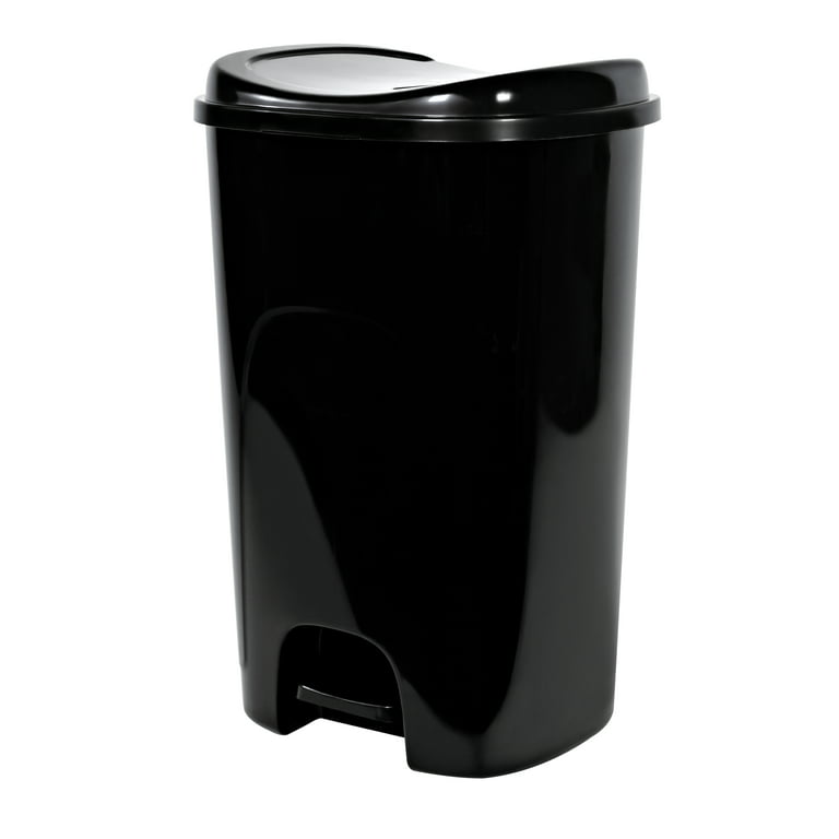 Hefty 2.6 Gallon Trash Can, Plastic Step On Bathroom Trash Can