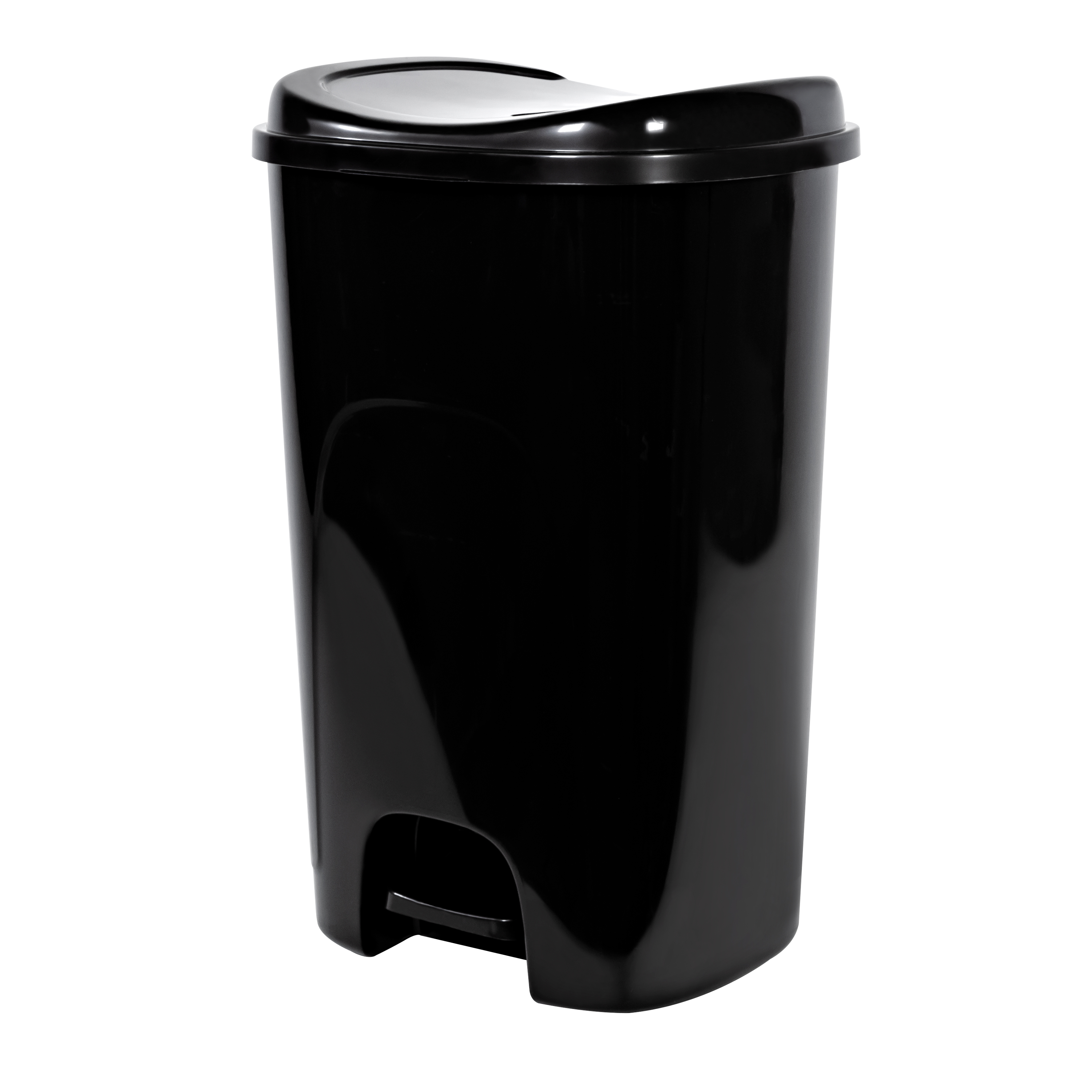 Hefty StepOn Ktichen Garbage Can, High Polish Black, 13 gal - image 1 of 4