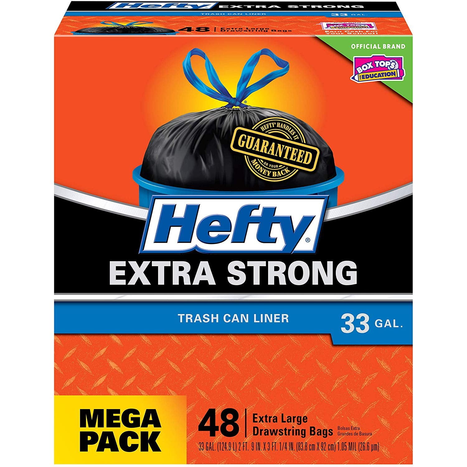 Hefty Strong 33-Gallon Trash Can Liner Extra Large Drawstring Trash Bags,  20 ct - Harris Teeter