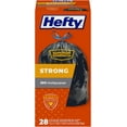 thumbnail image 1 of Hefty Strong Large Trash Bags, Black, 30 Gallon, 28 Count ( Pack of 2 ), 1 of 1