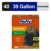 Hefty Strong Lawn & Leaf Trash Bags, 39 gallon, 40 Count