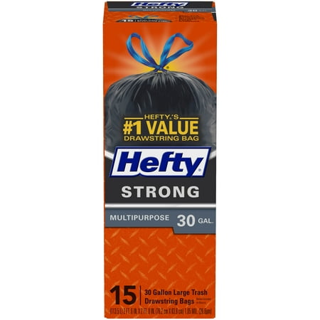 Hefty Strong Multipurpose Drawstring Trash Bags